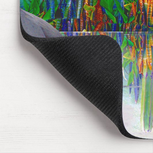 blauer Reiher in meinem mexikanischen Garten Mousepad (Ecke)