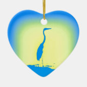 blauer Reiher Keramikornament (Vorne)