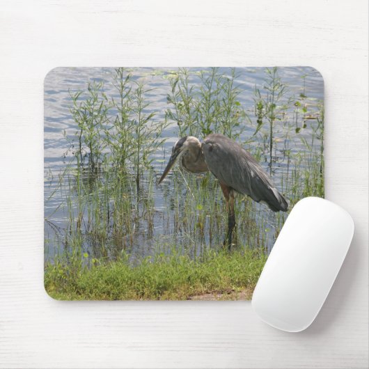 BLAUER REIHER MOUSEPAD (Mit Mouse)
