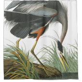 Blauer Reiher-Vögel Audubon Tier-Duschvorhang Duschvorhang (Vorderseite)