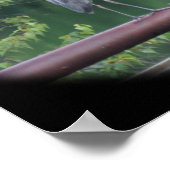 Blauer Reiher Vogel Poster (Ecke)