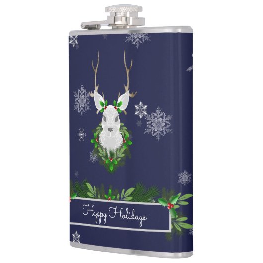 Blauer Reindeer Flachmann (Links)