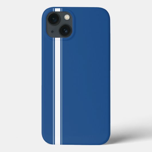Blauer Rennstreifen Case-Mate iPhone Hülle (Rückseite)