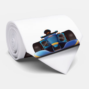 Blauer Rennwagen Krawatte