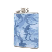 Blauer Reptil Camouflage Flask Flachmann (Links)