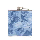 Blauer Reptil Camouflage Flask Flachmann (Rückseite)