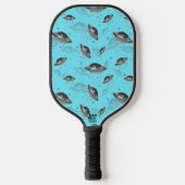 Blauer Retro UFO Pickleball Paddle (Vorderseite)