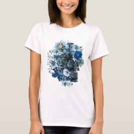 Blauer Reverie-Totenkopf-Shirt für Damen T-Shirt