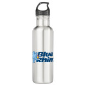 Blauer Rhino Edelstahlflasche (Vorderseite)