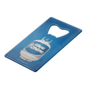 Blauer Rhino Geldbeutel Flaschenöffner (Rückseite Schrägansicht)