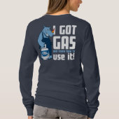 Blauer Rhino "I Got Gas" Langschlauch T-Shirt (Rückseite)