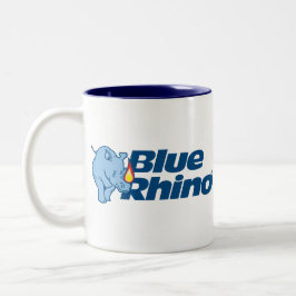 Blauer Rhino-Kaffee Zweifarbige Tasse