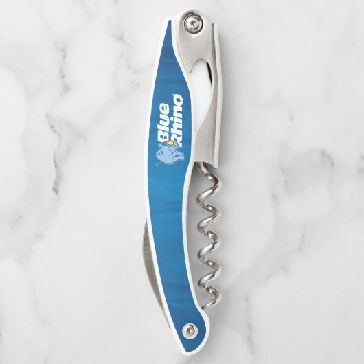 Blauer Rhino Kellnermesser (Rückseite)