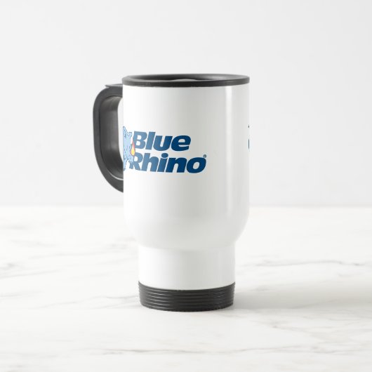 Blauer Rhino Reisebecher (Vorderseite Links)