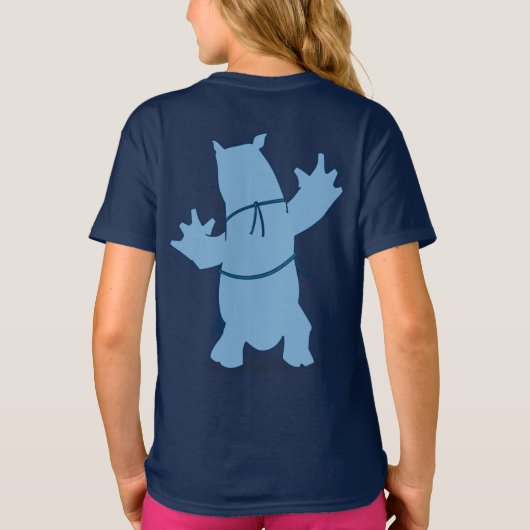 Blauer Rhino "Rhino" T-Shirt (Rückseite)