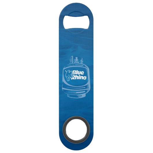 Blauer Rhino Speed Flaschenöffner (Rückseite)