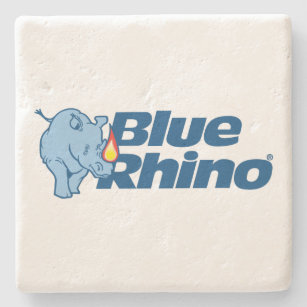 Blauer Rhino Steinuntersetzer