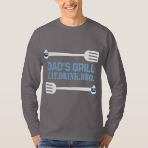 Blauer Rhino "Vater Grill" Langschlauch T-Shirt