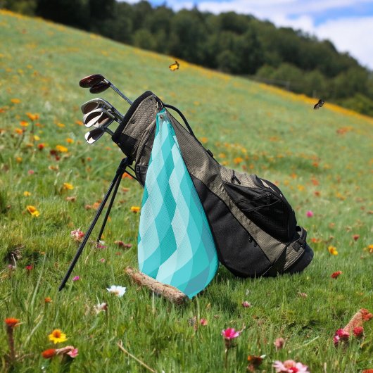Blauer Rhombus Golfhandtuch