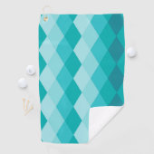 Blauer Rhombus Golfhandtuch (Insitu)