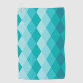 Blauer Rhombus Golfhandtuch (Vorderseite)