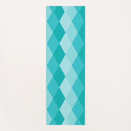 Blauer Rhombus Yogamatte (Vorderseite)