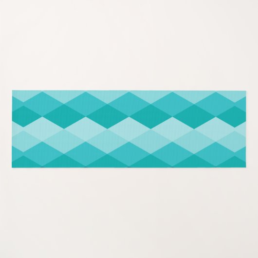Blauer Rhombus Yogamatte (Vorderseite (Horizontal))