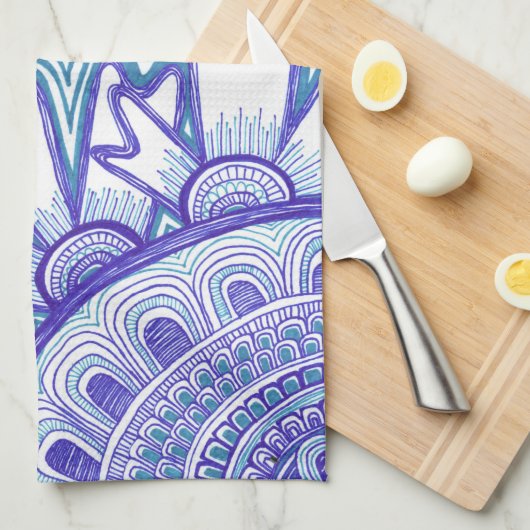 Blauer Ribbon-Gewinner Küchentuch (Viertel Falte)