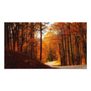 Blauer Ridge-Allee-Fall Fotodruck