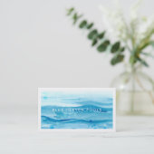 Blauer Rippel | Pool Care oder Swim Visitenkarte (Stehend Vorderseite)