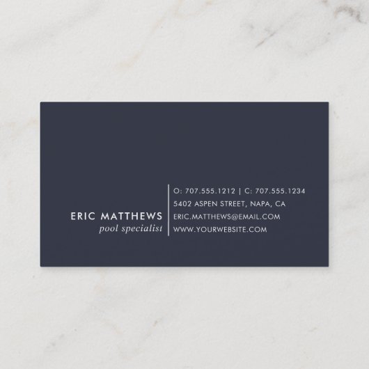 Blauer Rippel | Pool Care oder Swim Visitenkarte (Rückseite)