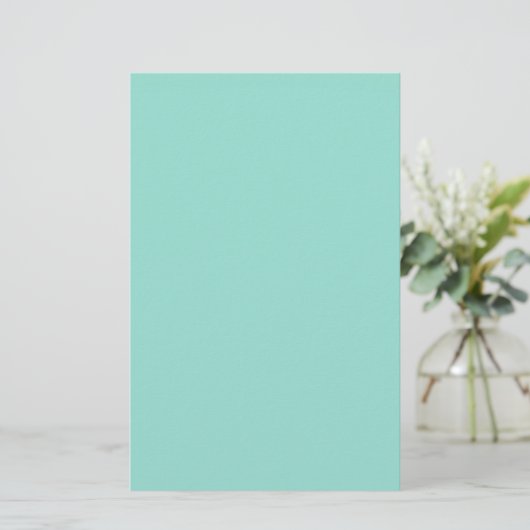 Blauer Robin Egg Blue Solid Color Briefpapier (Stehend Vorderseite)