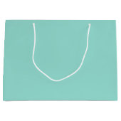 Blauer Robin Egg Blue Solid Color Große Geschenktüte (Vorderseite)