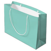 Blauer Robin Egg Blue Solid Color Große Geschenktüte (Rückseite Schrägansicht)
