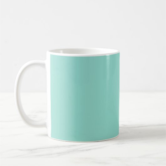Blauer Robin Egg Blue Solid Color Kaffeetasse (Links)