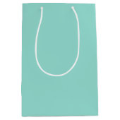 Blauer Robin Egg Blue Solid Color Mittlere Geschenktüte (Vorderseite)