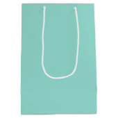 Blauer Robin Egg Blue Solid Color Mittlere Geschenktüte (Rückseite)