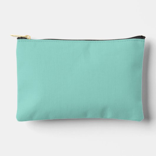 Blauer Robin Egg Blue Solid Color Zubehörtasche (Vorderseite)