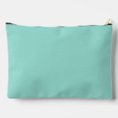 Blauer Robin Egg Blue Solid Color Zubehörtasche (Rückseite)