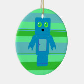 Blauer Roboter Keramikornament (Rechts)