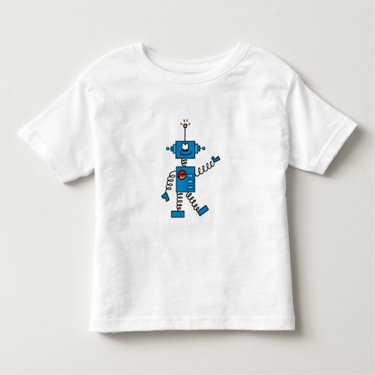 Blauer Roboter Kleinkind T-shirt (Vorderseite)