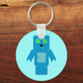 Blauer Roboter Schlüsselanhänger (Vorderseite)
