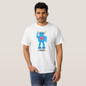 Blauer Roboter T-Shirt (Vorne ganz)