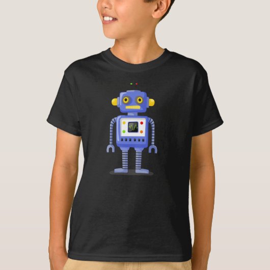 "Blauer Roboter-" T-Shirt (Vorderseite)