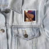 Blauer Rock Peekabooknopf Button (Beispiel)