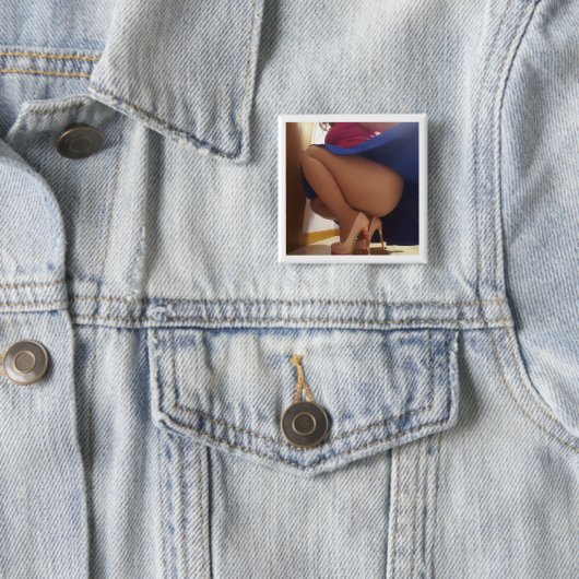 Blauer Rock Peekabooknopf Button (Beispiel)