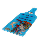 Blauer Roher Muschelglas-Zuschnitt Schneidebrett (Ecke)