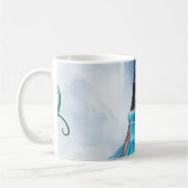 Blauer romantischer Schmetterlings-feenhafte Kaffeetasse (Links)