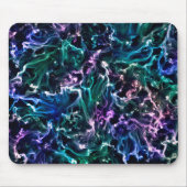 Blauer rosa Aquamariner kosmischer Abstrakter Flüs Mousepad (Vorne)