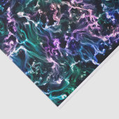 Blauer rosa Aquamariner kosmischer Abstrakter Flüs Seidenpapier (Ausschnitt)